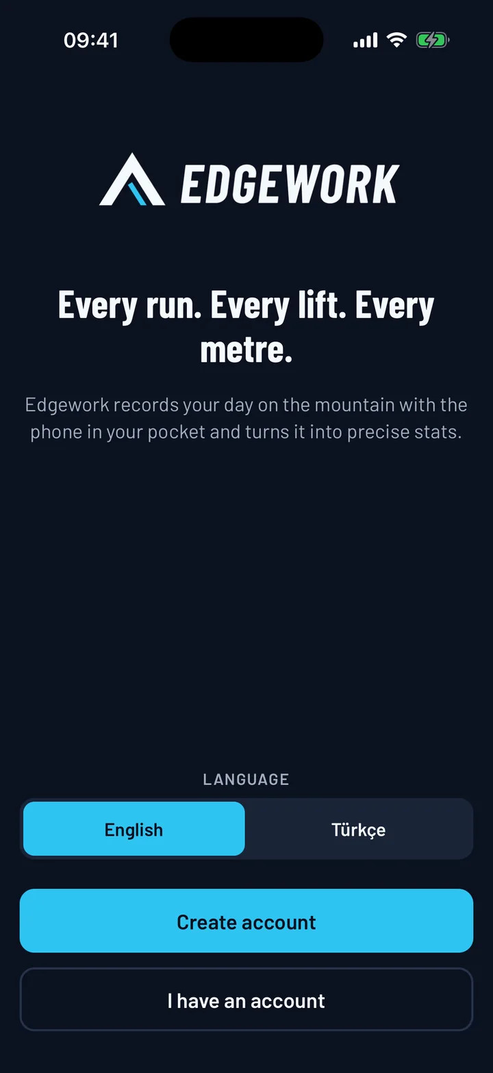 Every metre: Made for the mountain, in English and Turkish.